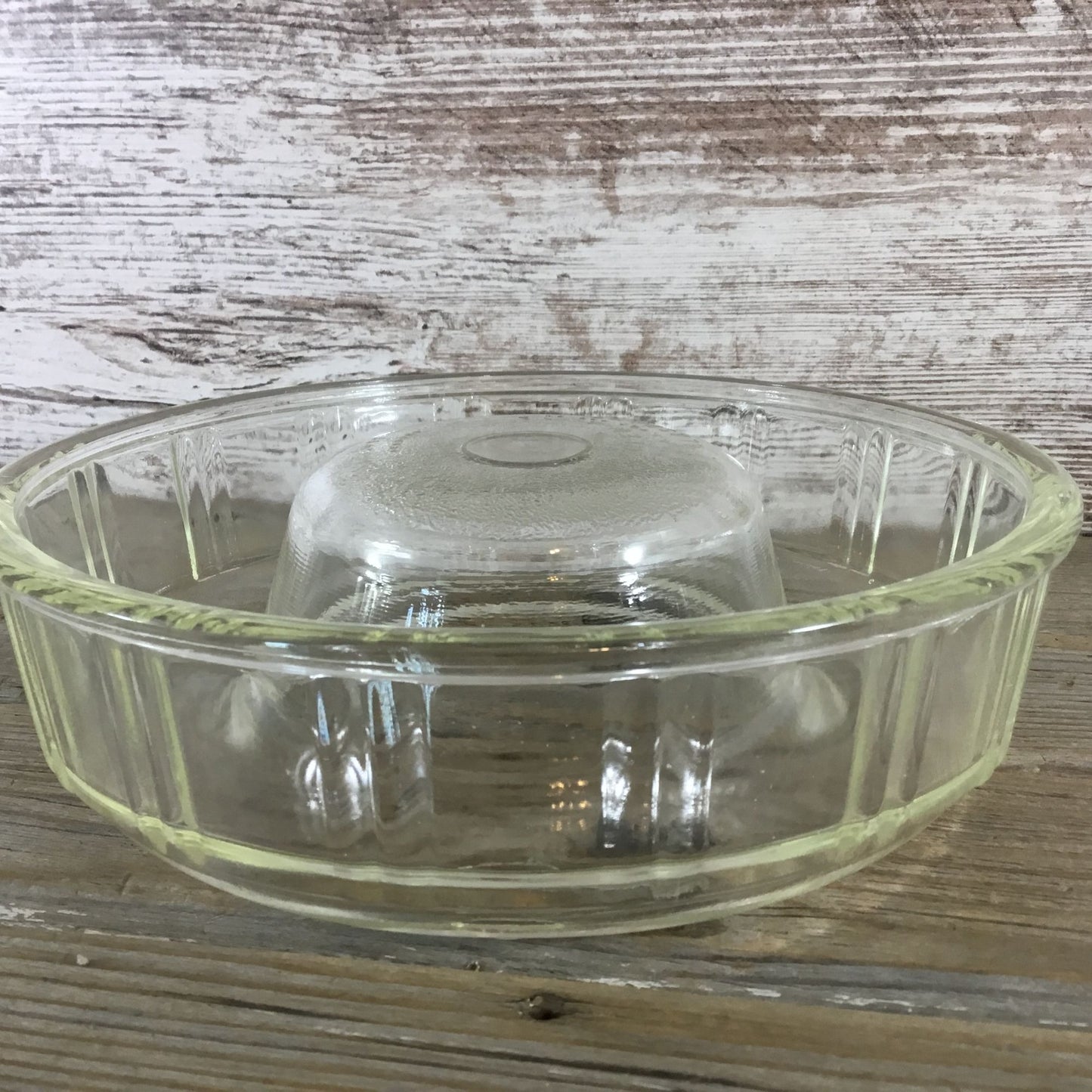 Vintage Queen Anne Glasbake Ring & Little Princess Molds Bundt Glass Cake Pans