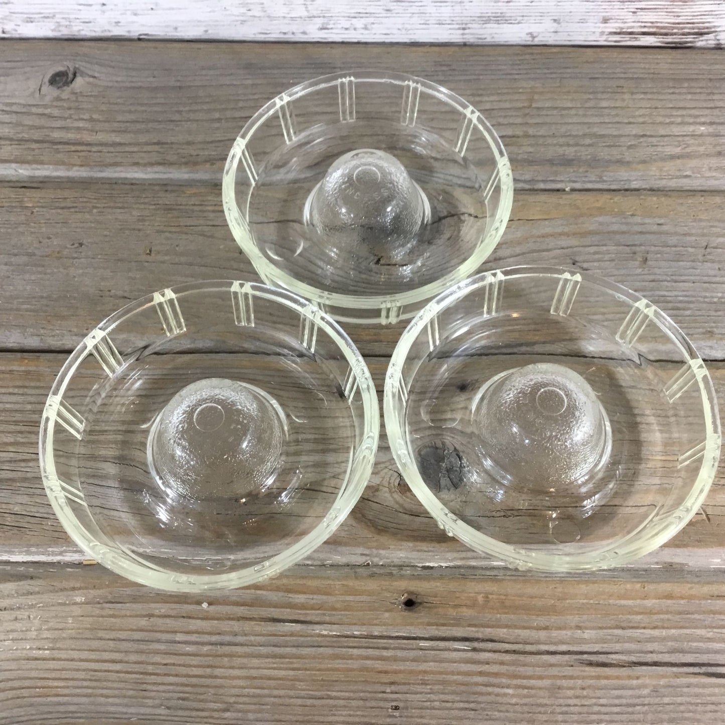 Vintage Queen Anne Glasbake Ring & Little Princess Molds Bundt Glass Cake Pans