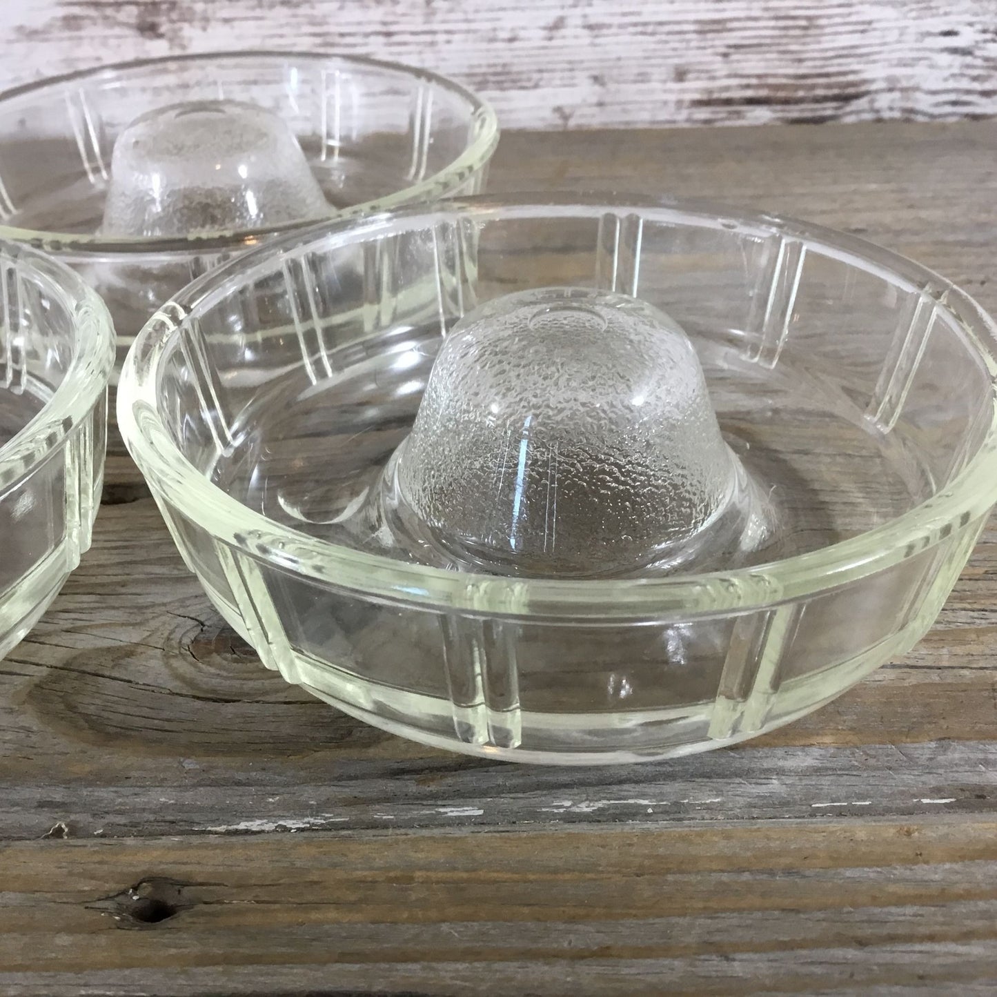 Vintage Queen Anne Glasbake Ring & Little Princess Molds Bundt Glass Cake Pans