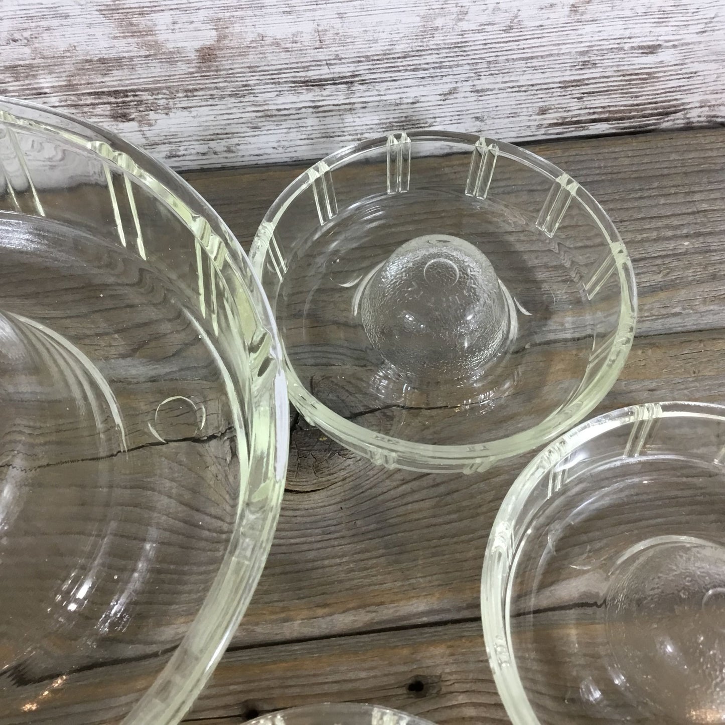 Vintage Queen Anne Glasbake Ring & Little Princess Molds Bundt Glass Cake Pans