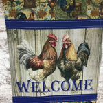 Rustic Chicken Welcome Flag