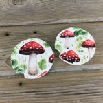 Red and White Mushroom Car Coasters