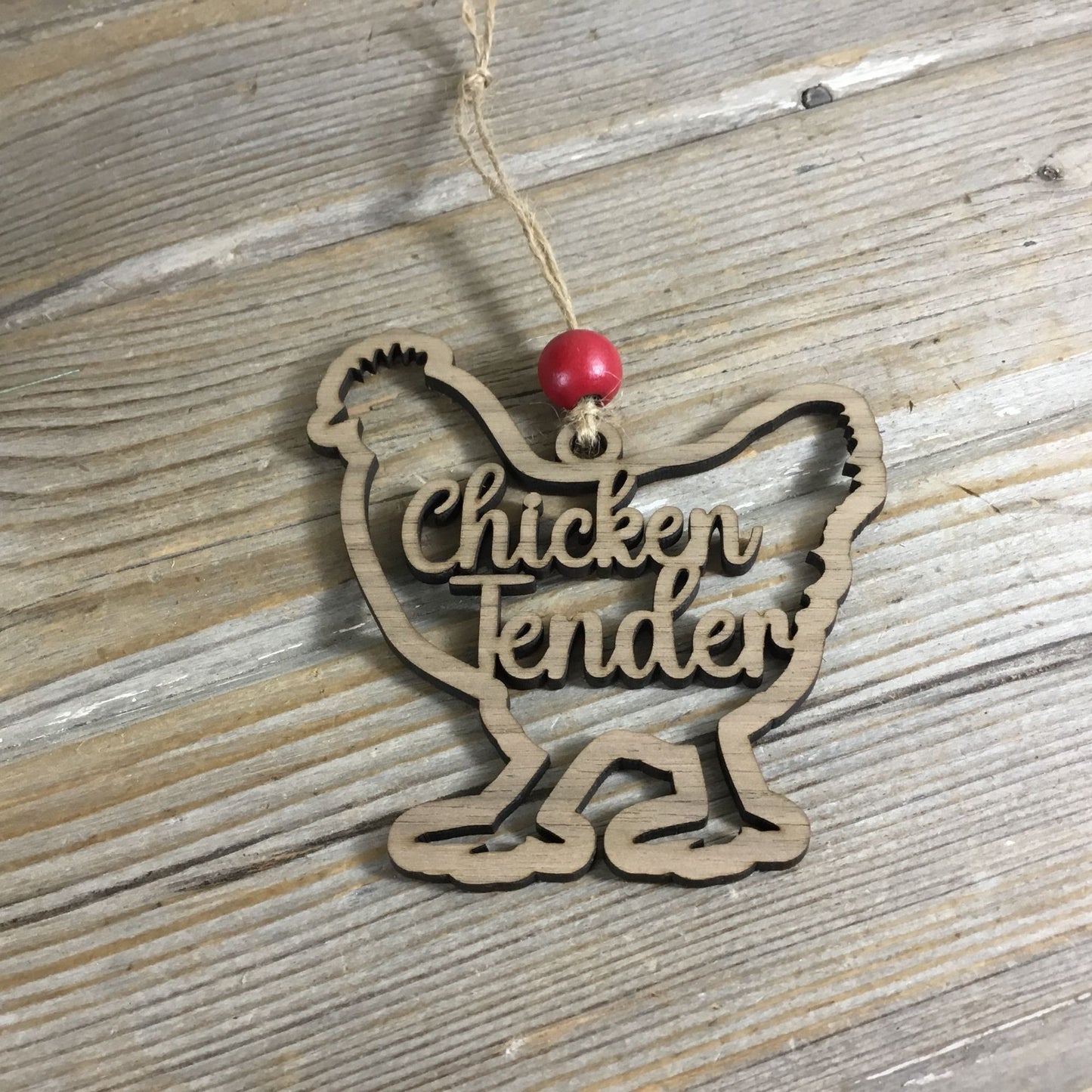 Chicken Tenders Wood Chicken Christmas Ornament