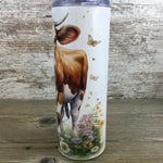 Behind every Bitch is a Sweet Girl 20 oz Cow Skinny Tumbler