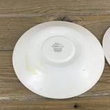 Corelle Casa Flora Yellow and Blue Three Ring Saucers 6 1/4”, Set Of Two