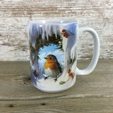 3d Winter Bird Ceramic Coffee Mug