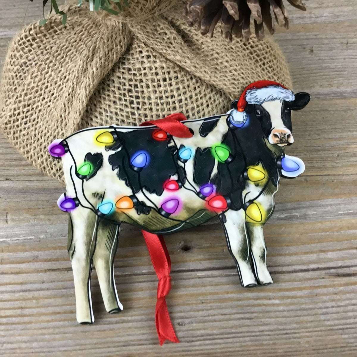 Christmas Dairy Cow Ornament
