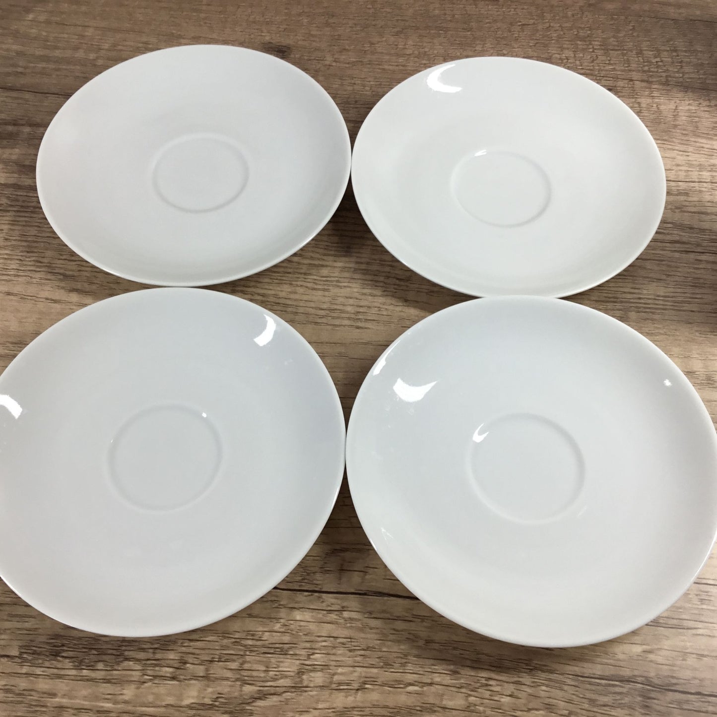 Set of 4 Mosa Select White Porcelain Coffee Cups & Saucers MCM 1110G and 6110H