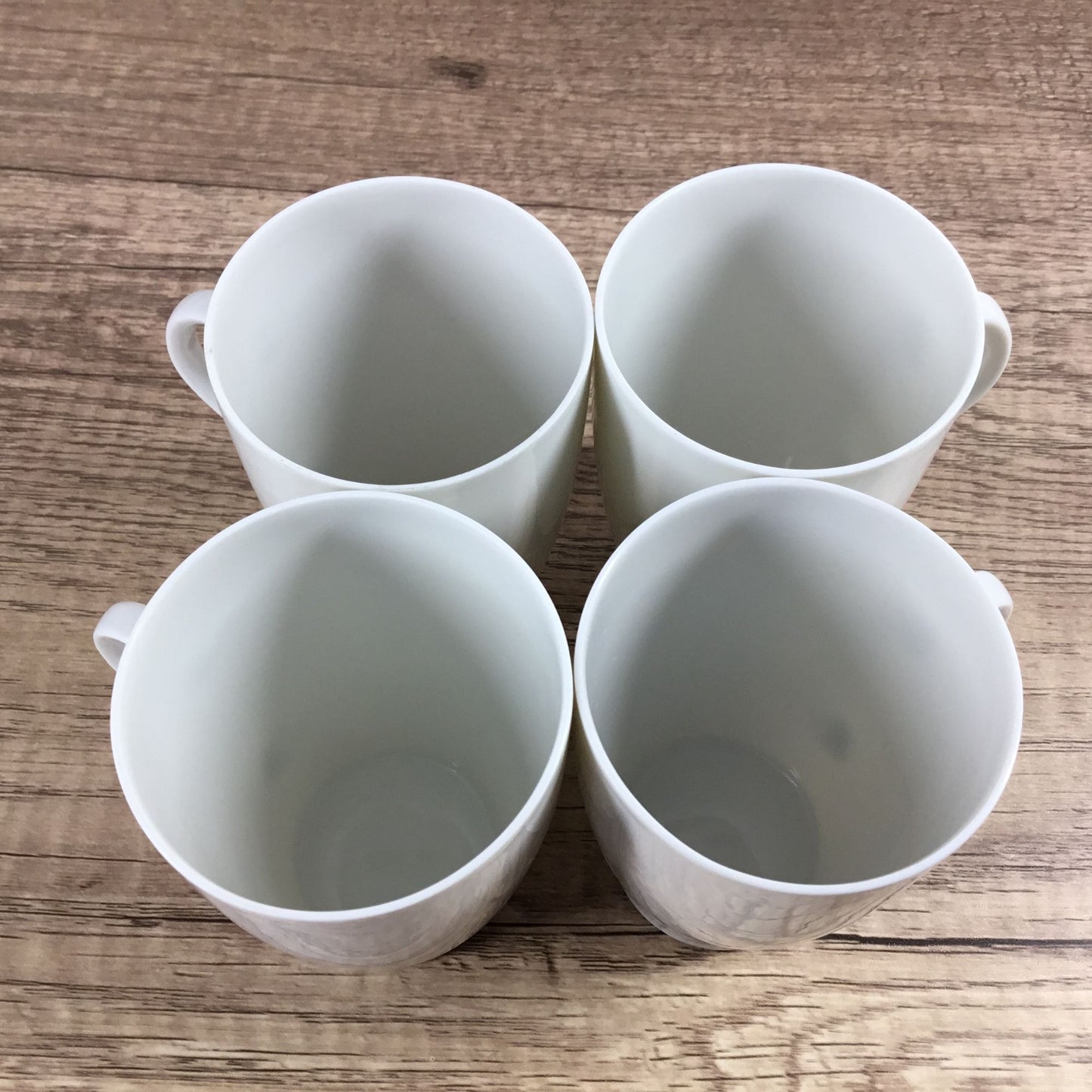 Set of 4 Mosa Select White Porcelain Coffee Cups & Saucers MCM 1110G and 6110H