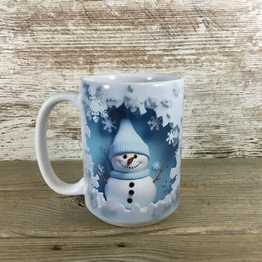 Snowman Winter Snowflake Ceramic Coffee Mug