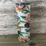 Hold On Let Me Overthink This 20 oz Skinny Tumbler Back View