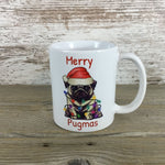 Pug Merry Pugmas Ceramic Coffee Mug