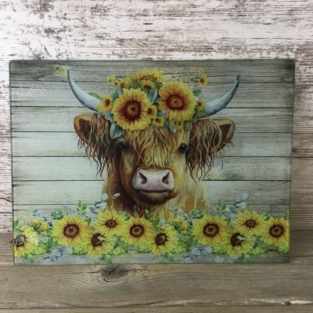 Personalized Sunflower Cutting Board, Sunflower Kitchen, Floral