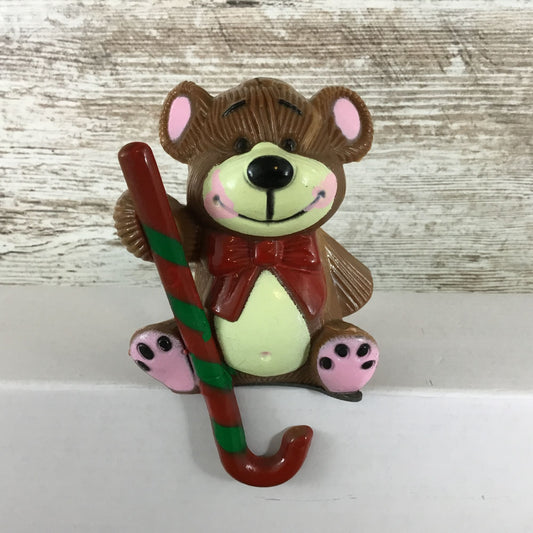 Vintage Teddy Bear Christmas Stocking Holder GiftCo  1980s Christmas