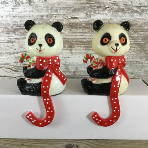 Vintage Panda Bear Christmas Stocking Holder GiftCo