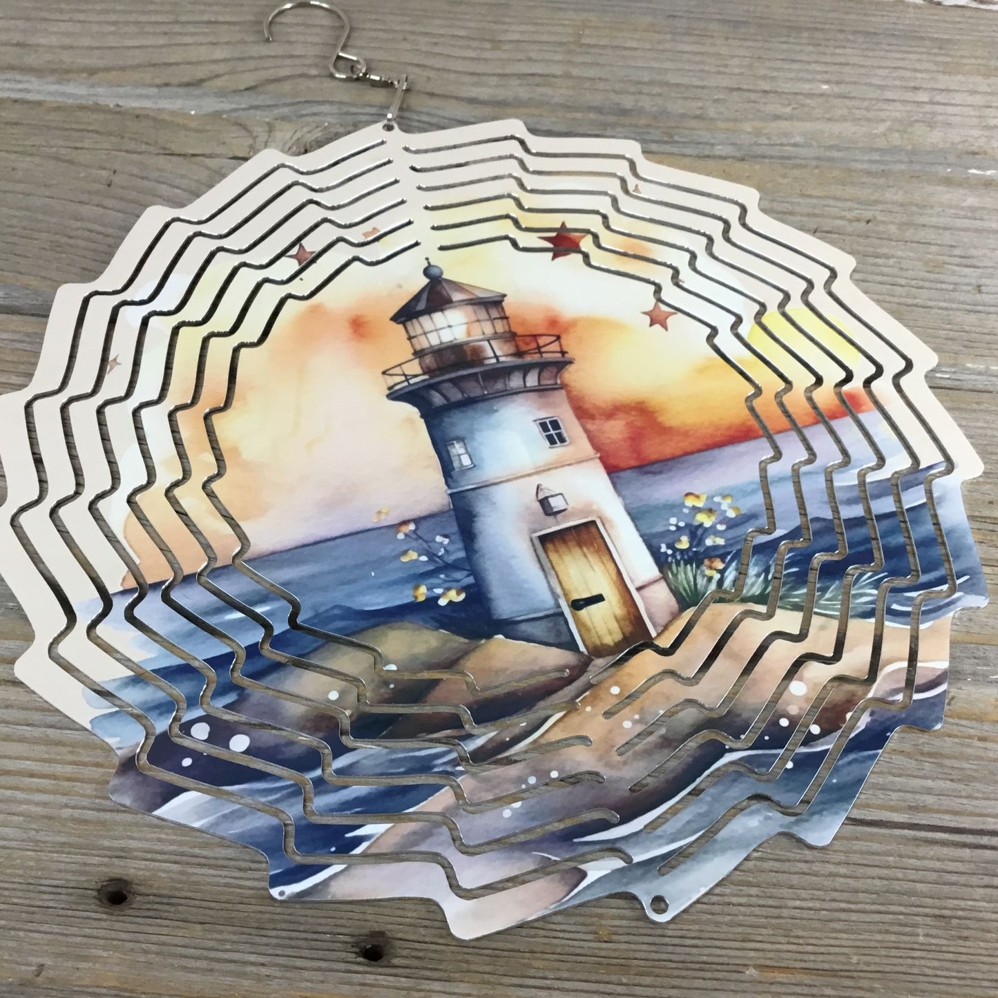 Lighthouse Wind Spinner 10"