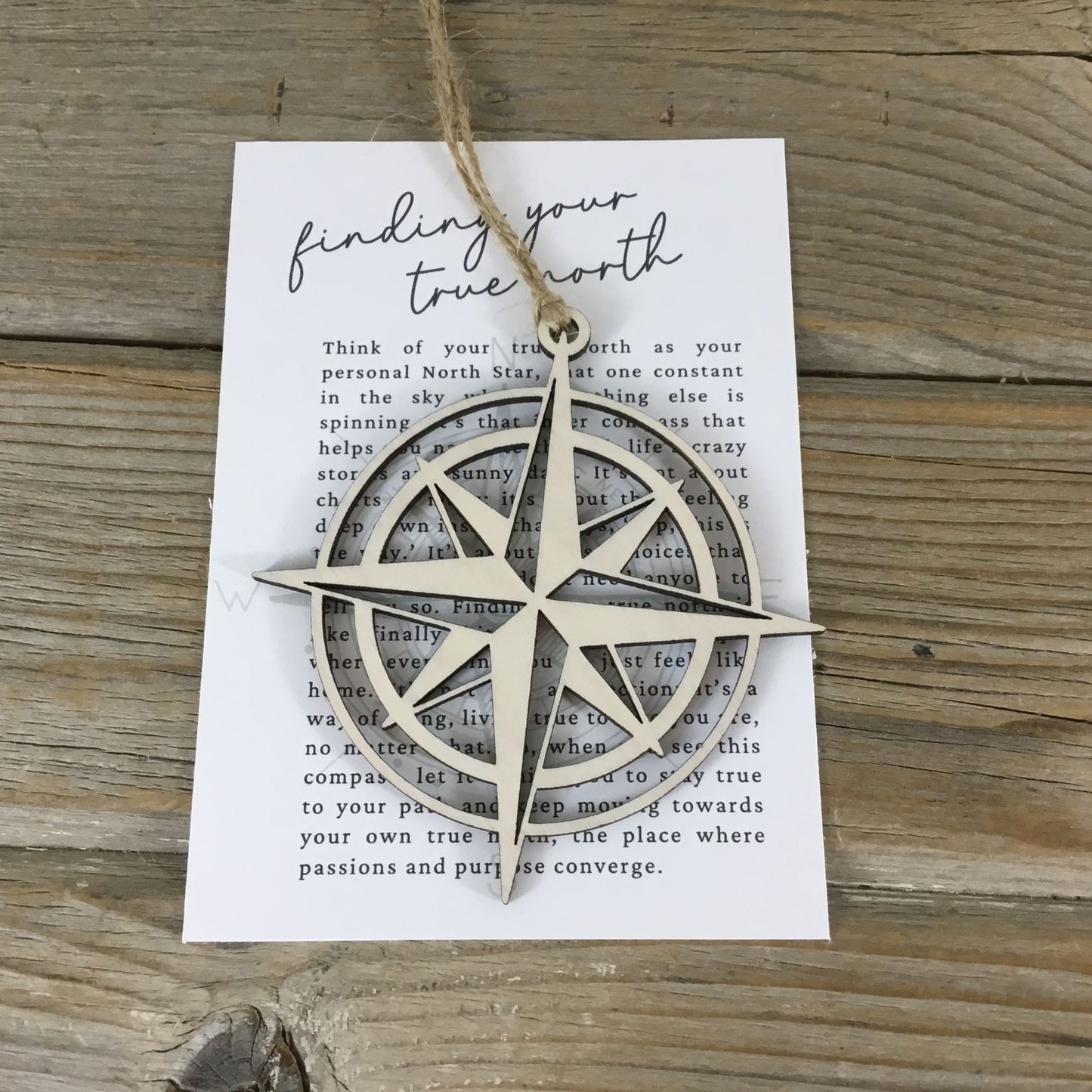 Compass Finding Your True North Story Card Ornament