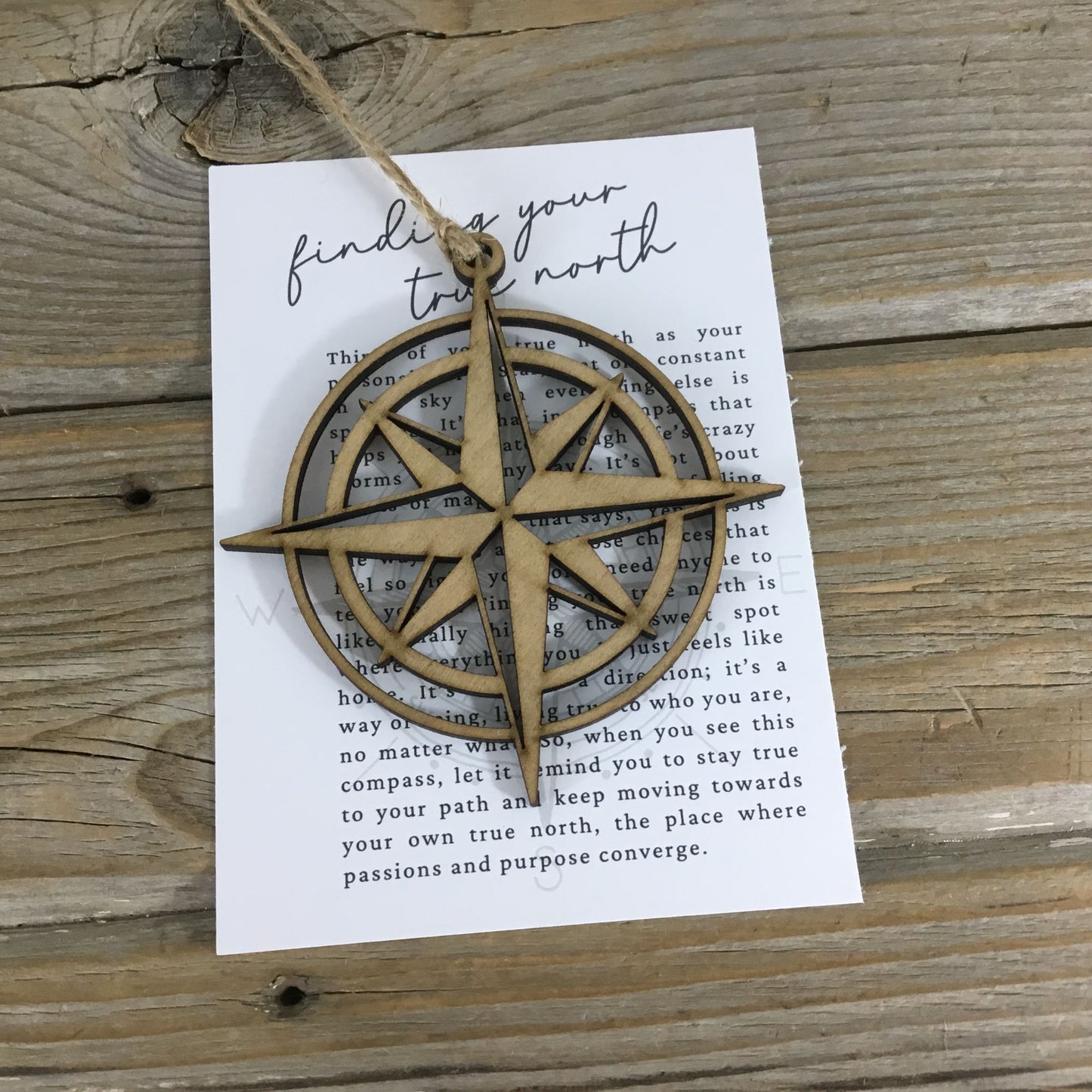 Compass Finding Your True North Story Card Ornament