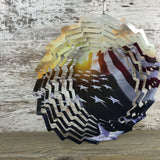 American Flag Patriotic Wind Spinner 10"