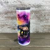 Grizzly Bear Northern Lights 20 oz Skinny Tumbler