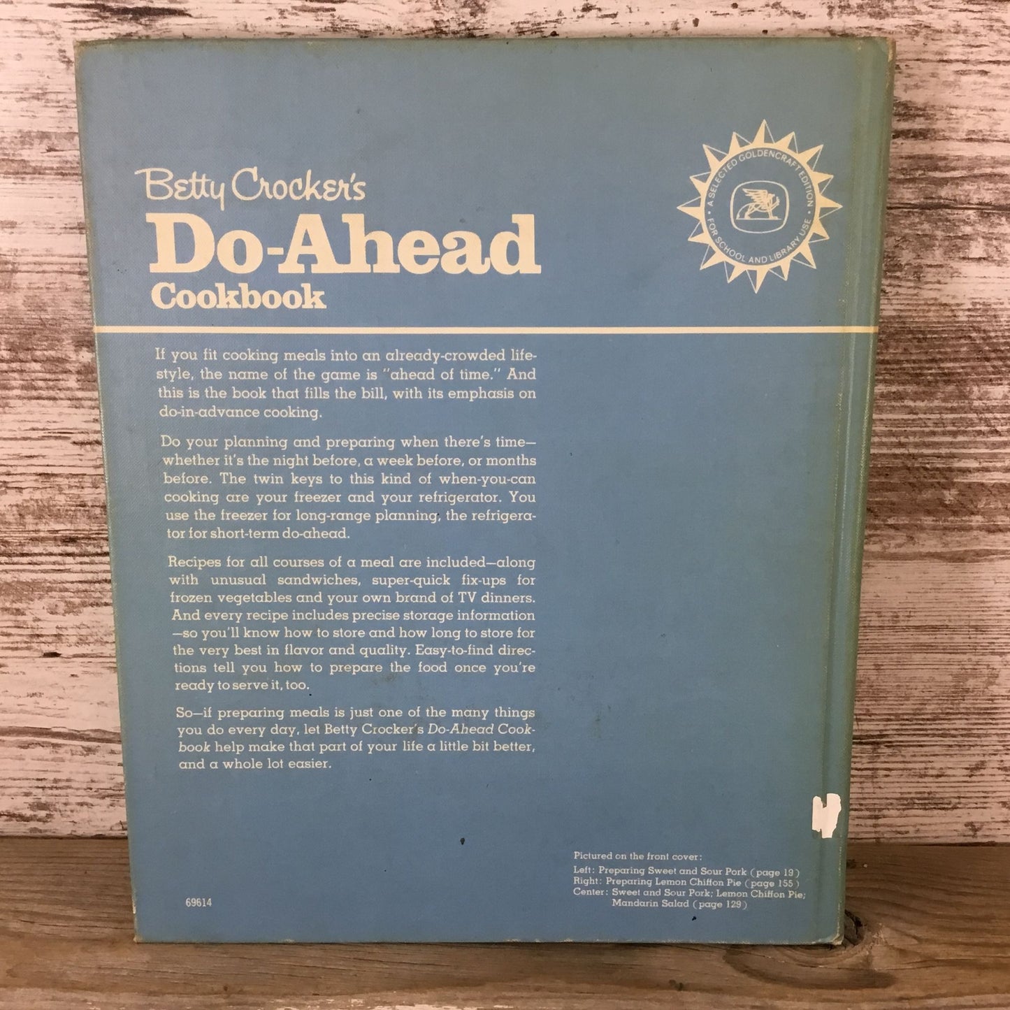 Betty Crockers Do-Ahead Cookbook First Printing 1972 Hardcover