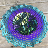 Dragonfly Stained Glass Wind Spinner 10"