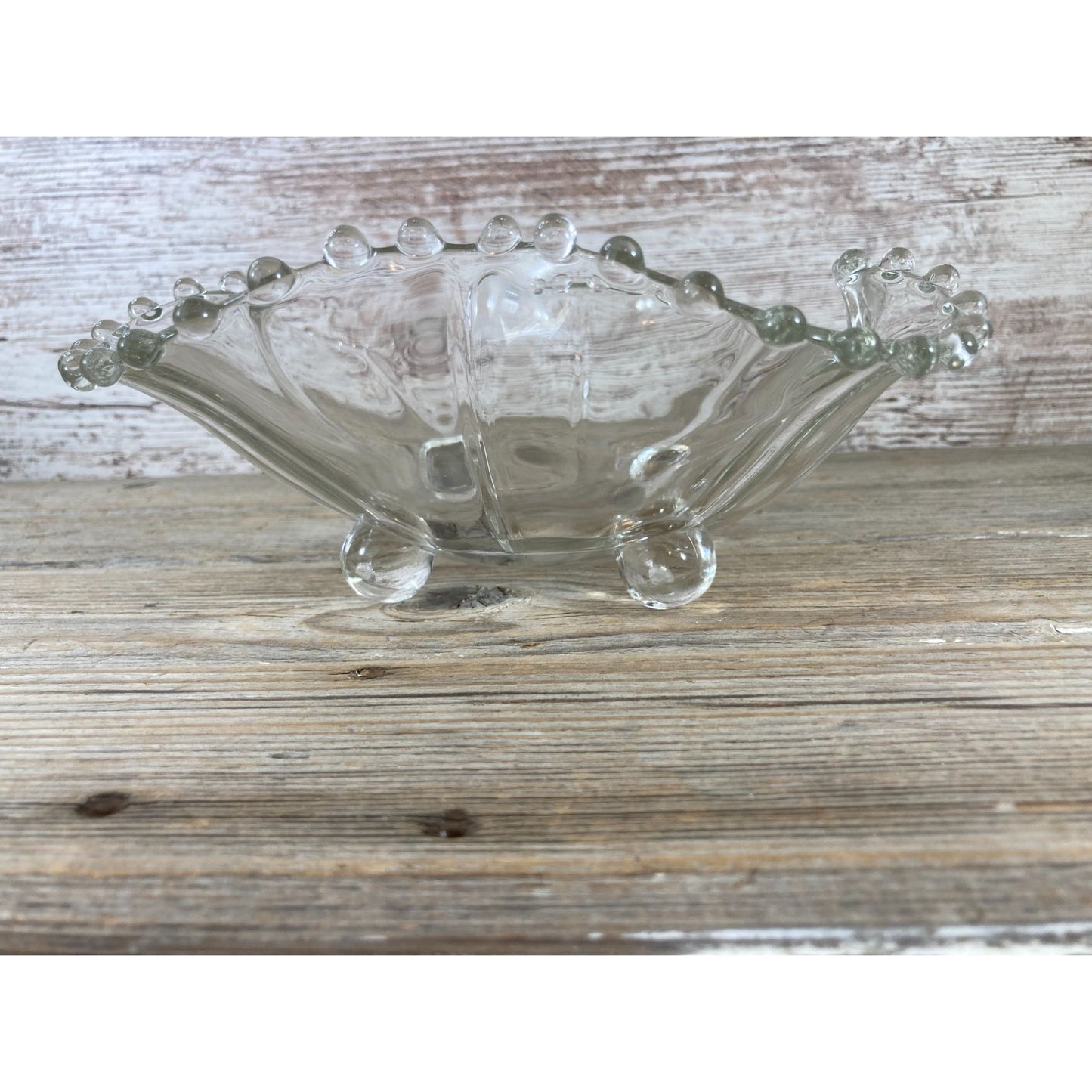 Imperial Glass Ohio Candlewick Clear Crimped Edge Bowl