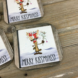 Merry KissMyAss Set of 4 Drink Coasters