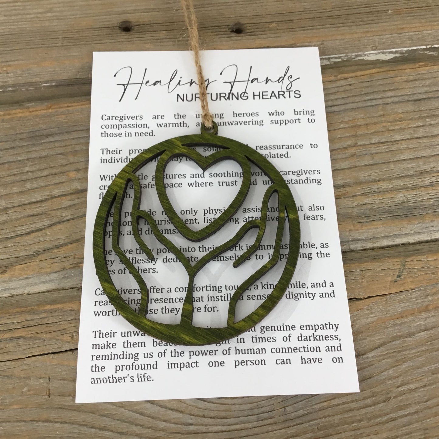 Healing Hands, Nurturing Hearts – Caregiver Story Card Ornament