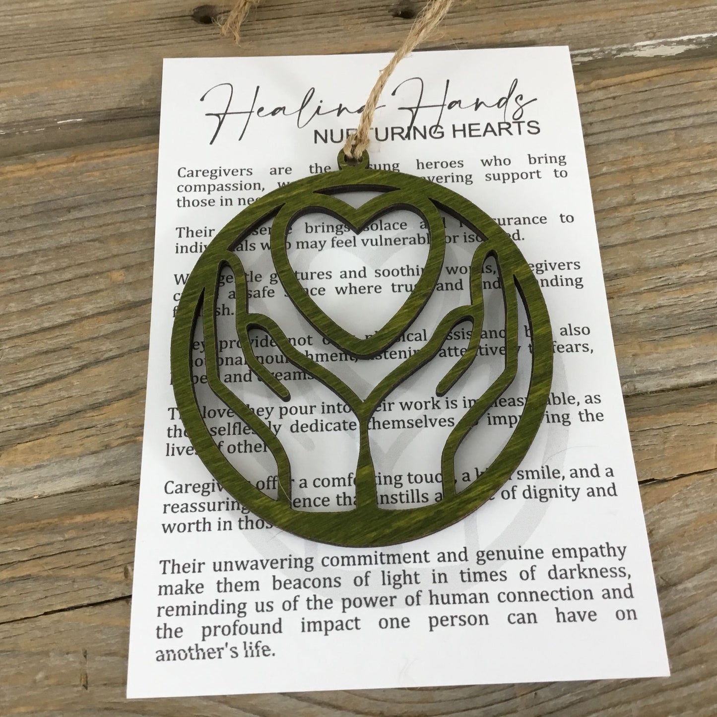 Healing Hands, Nurturing Hearts – Caregiver Story Card Ornament