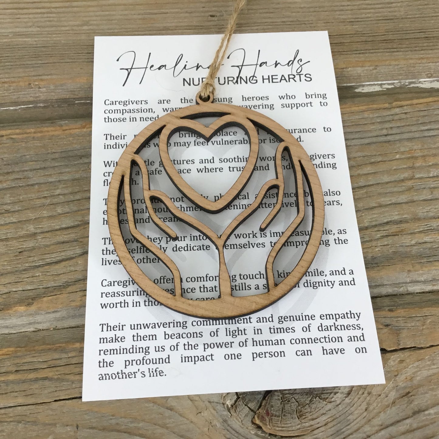 Healing Hands, Nurturing Hearts – Caregiver Story Card Ornament