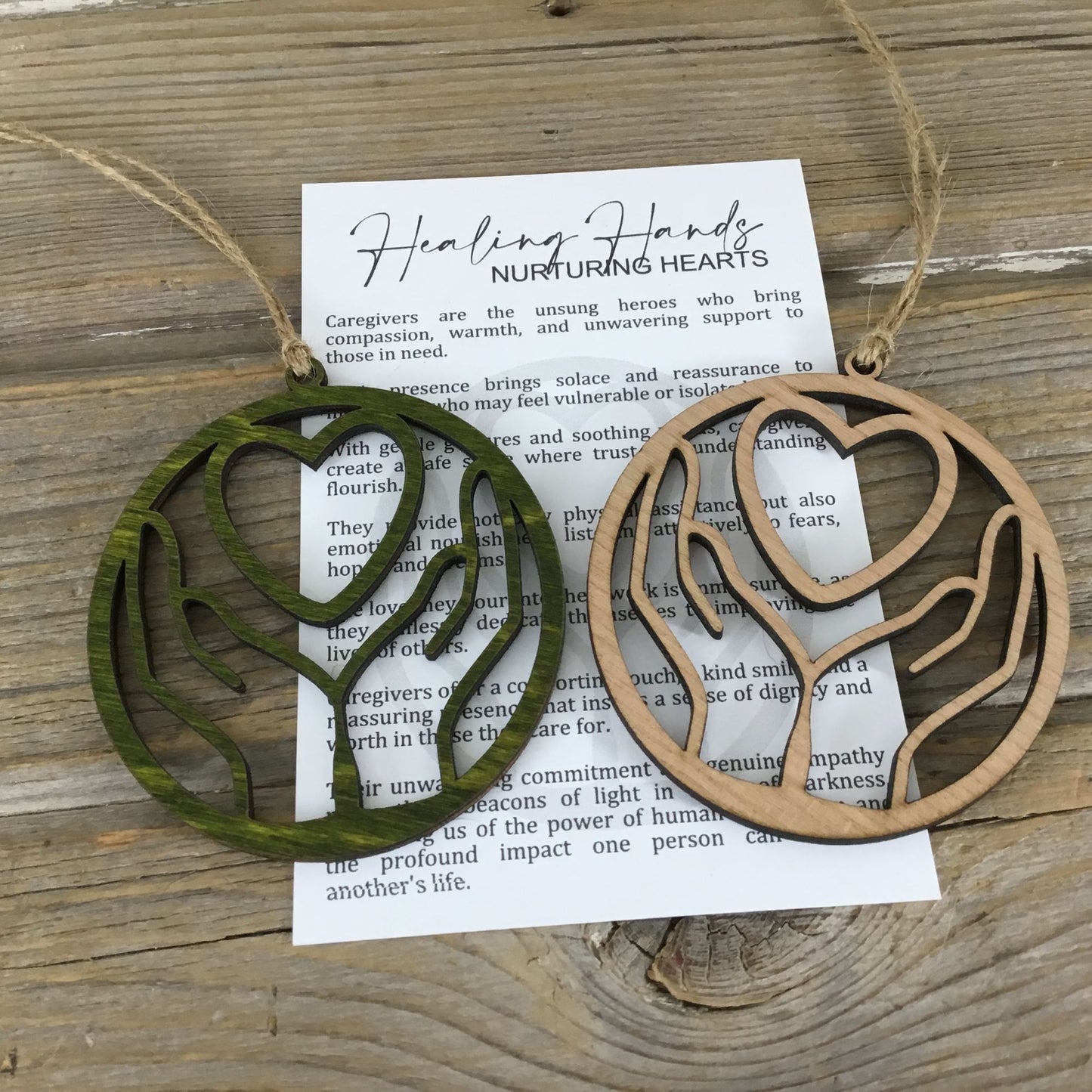 Healing Hands, Nurturing Hearts – Caregiver Story Card Ornament