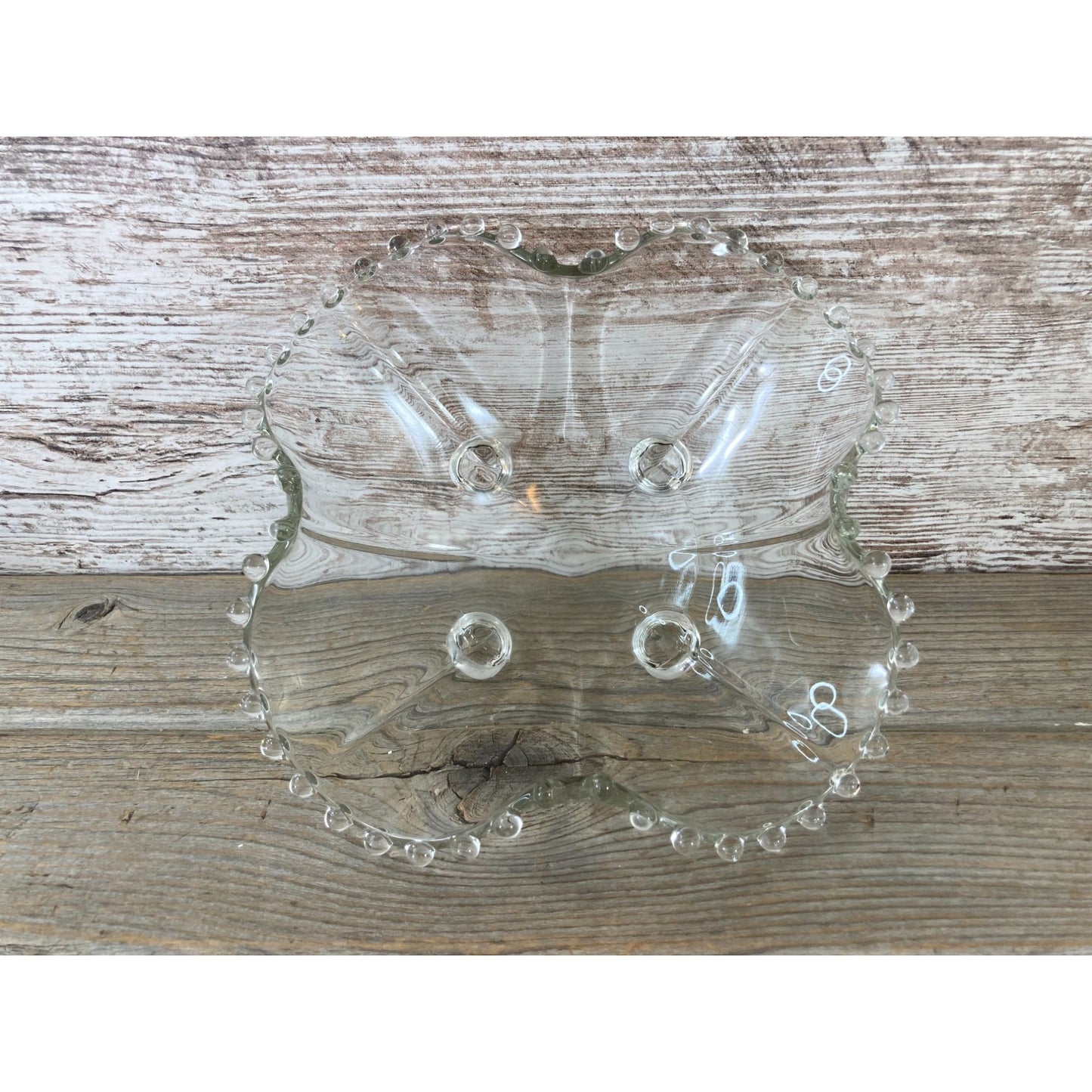 Imperial Glass Ohio Candlewick Clear Crimped Edge Bowl