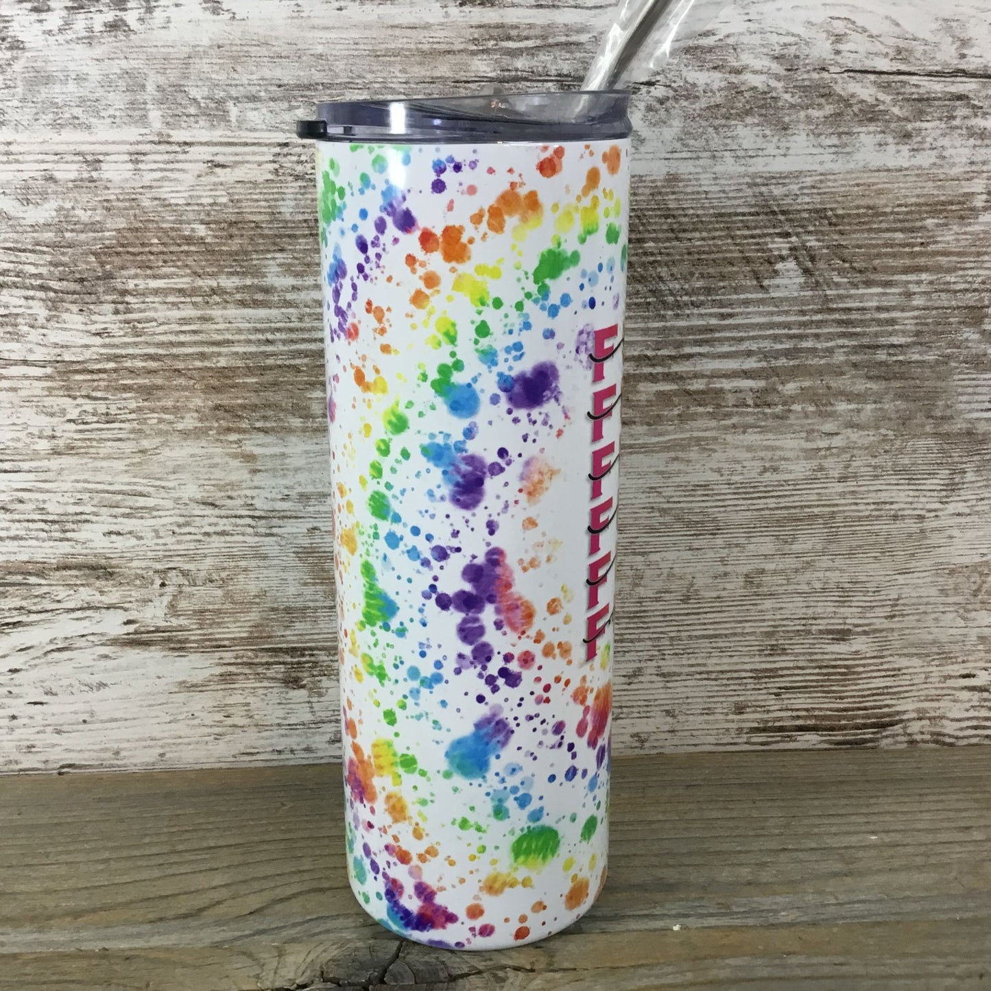 F*ck This Paint Splatter  20 oz Skinny Tumbler