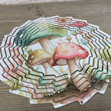 Cottage Core Pastel Mushrooms Wind Spinner 10"