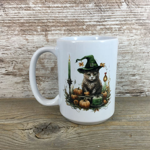 Cat Witch Halloween Ceramic Coffee Mug