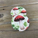 Red and White Mushroom Car Coasters