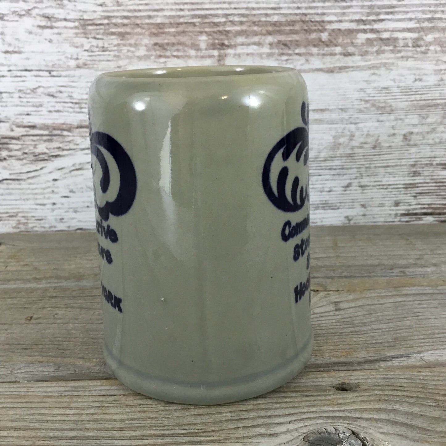 CommeMorative Stoneware Stein Hook N York 1867 Vintage 4.5" Made in Japan
