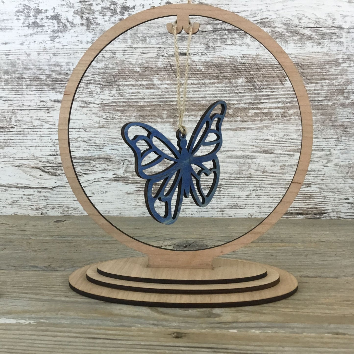 Butterfly Story Card Christmas Ornament – Laser Cut Wood Ornament