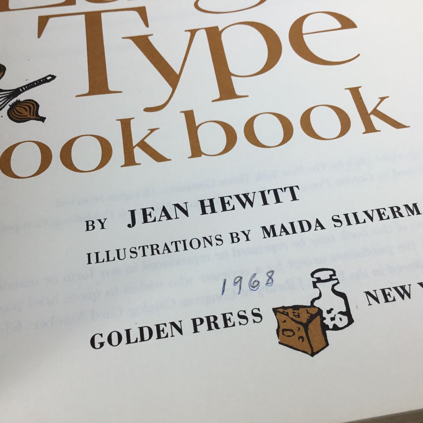 The New York Times Large Type Cookbook By Jean Hewitt Hardcover 1968