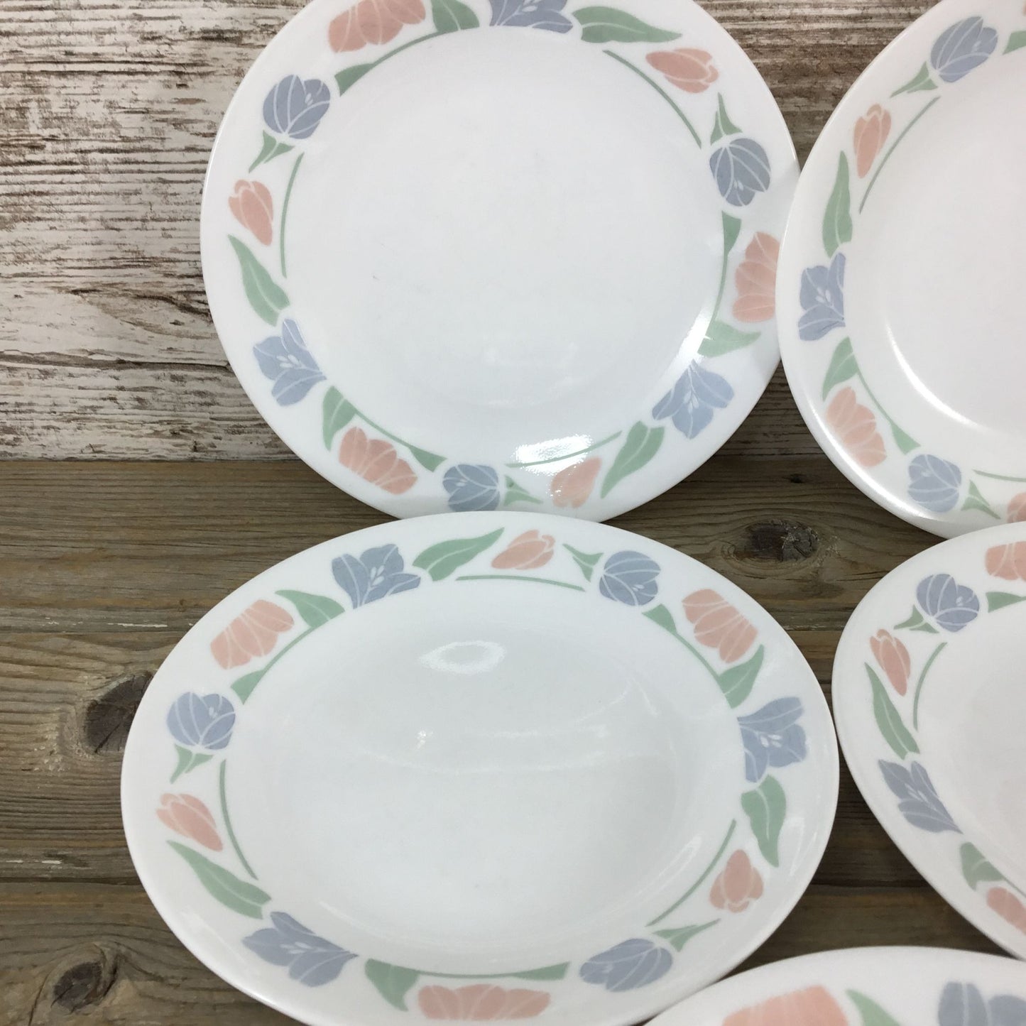Set Of 5 Corelle Friendship 6 3/4" Bread/Dessert Plates Floral Pastel Pattern