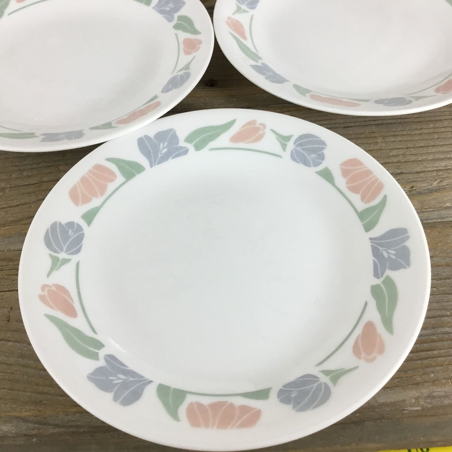 Set Of 5 Corelle Friendship 6 3/4" Bread/Dessert Plates Floral Pastel Pattern