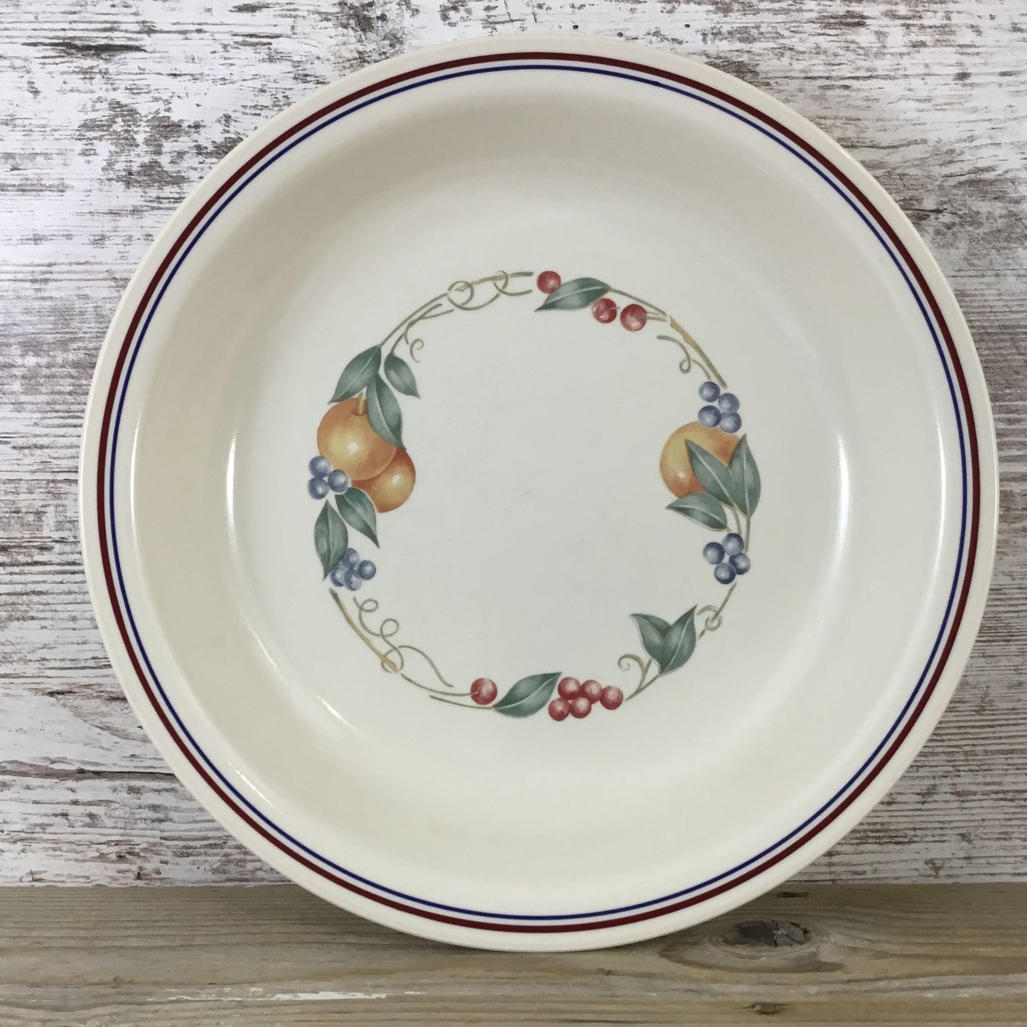 Corelle Abundance Pie Dinner/Pasta Plate With Fruit Garland Design 10.25"