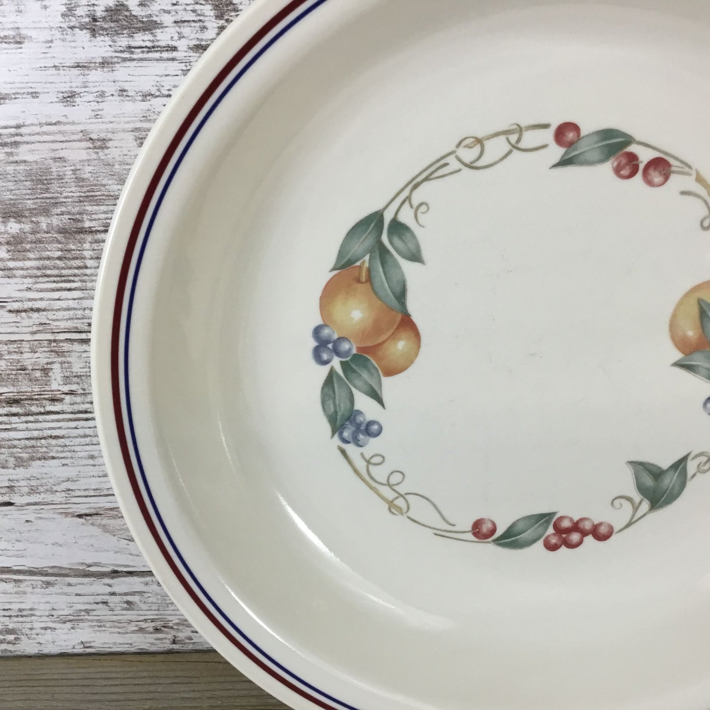 Corelle Abundance Pie Dinner/Pasta Plate With Fruit Garland Design 10.25"