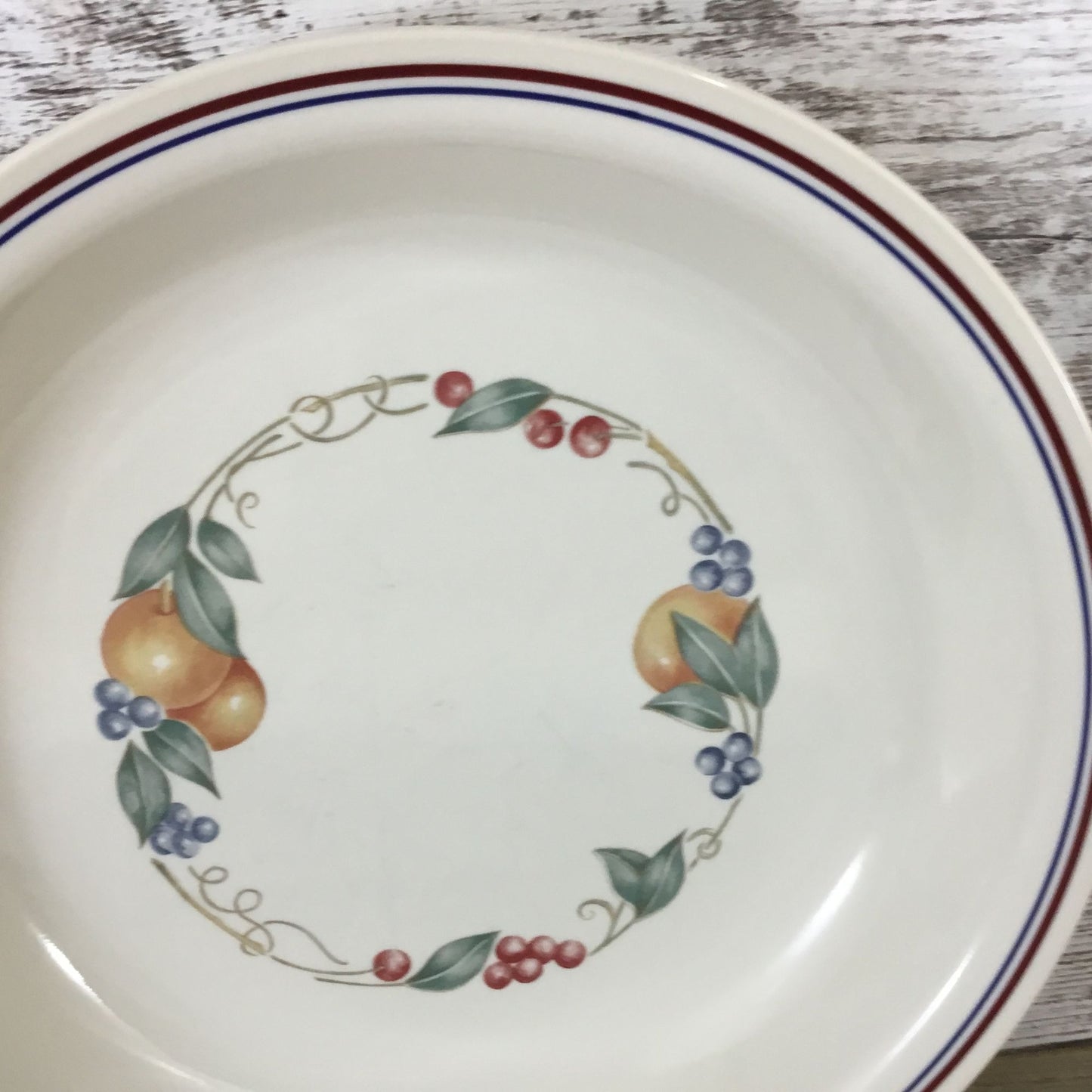 Corelle Abundance Pie Dinner/Pasta Plate With Fruit Garland Design 10.25"