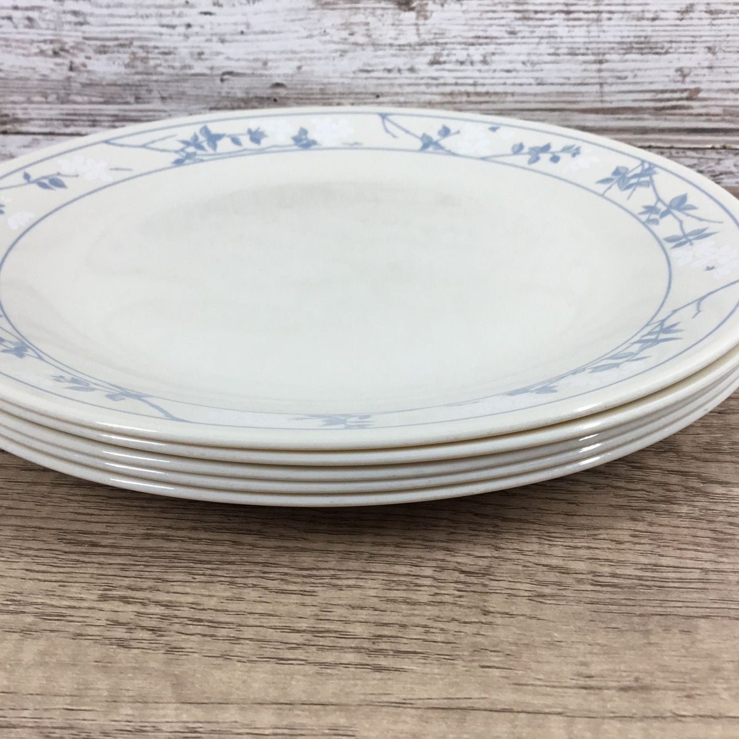 Set of 5 Corelle First Of Spring 10 1/4" Dinner Plates Floral Blue White Beige