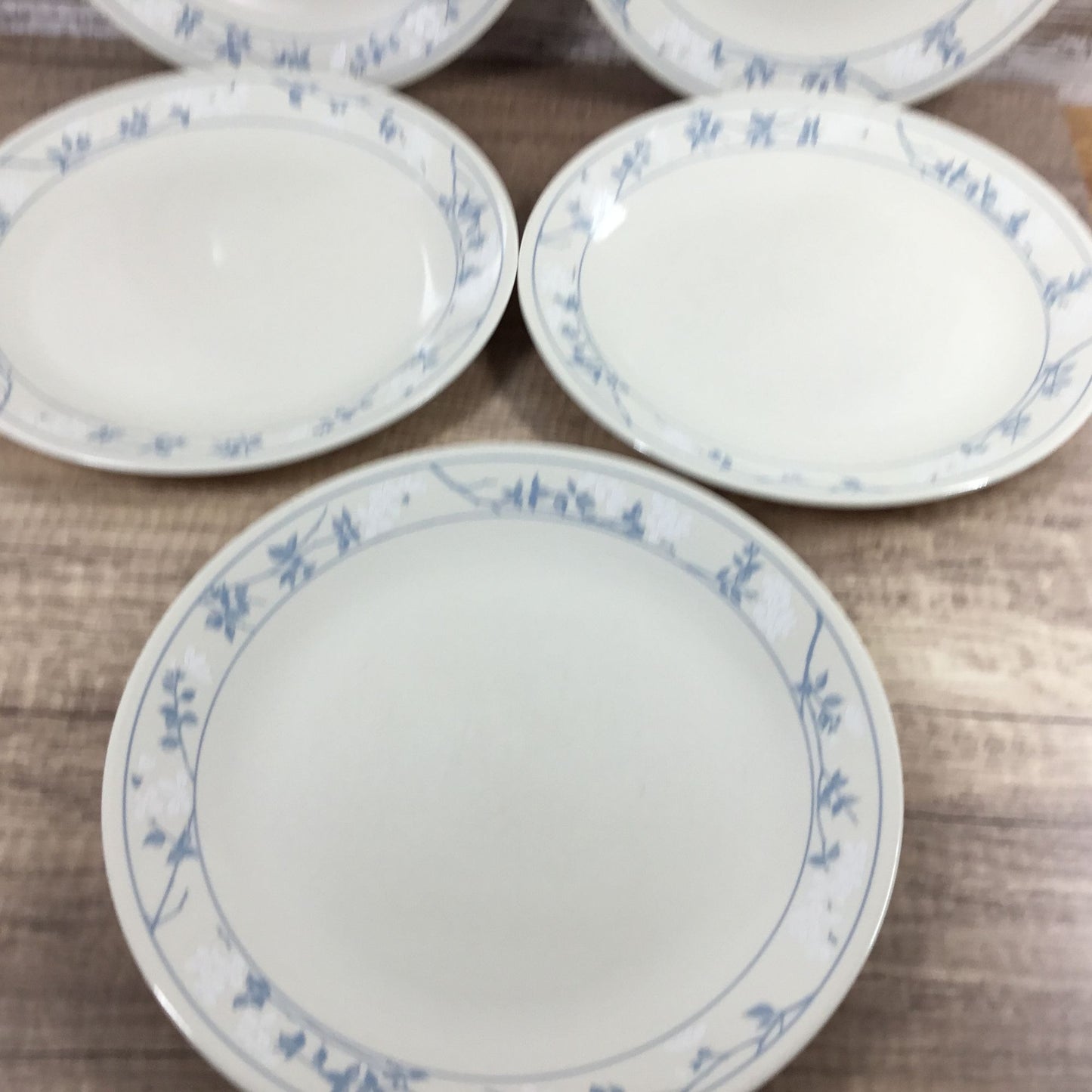 Set of 5 Corelle First Of Spring 10 1/4" Dinner Plates Floral Blue White Beige