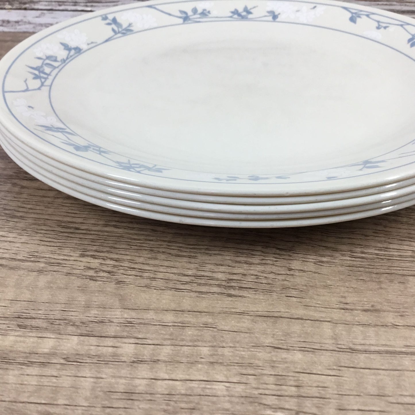 Set of 5 Corelle First Of Spring 10 1/4" Dinner Plates Floral Blue White Beige