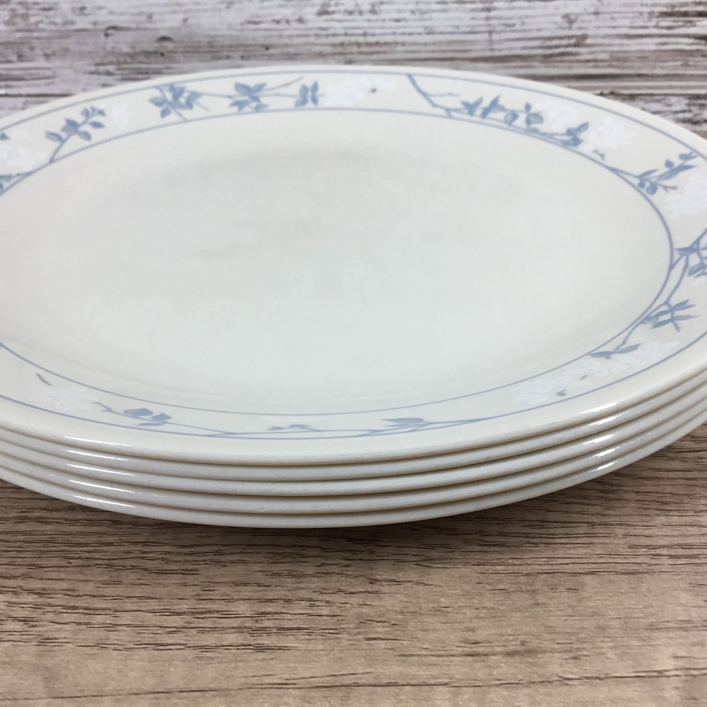 Set of 5 Corelle First Of Spring 10 1/4" Dinner Plates Floral Blue White Beige