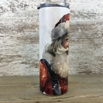 Vintage Inspired Santa Claus Tumbler - Smiling Santa with a Twinkle in His Eye